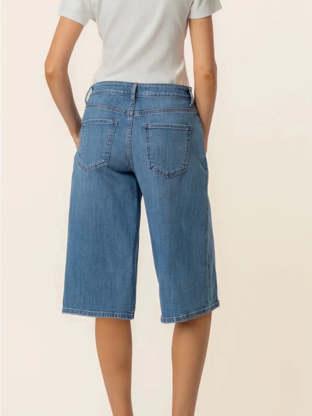 NWT KUT Mandy Bermuda denim long shorts sz 8